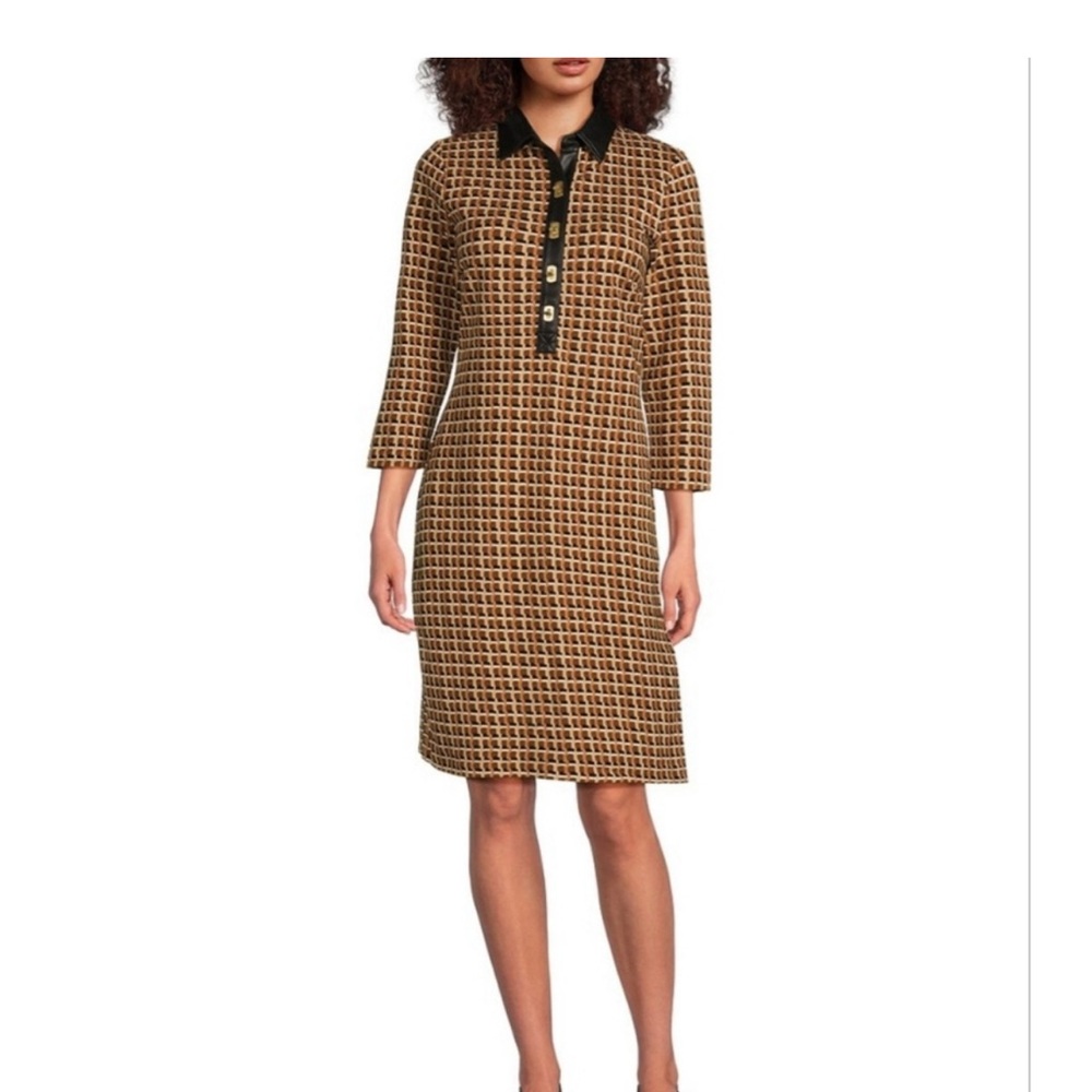J. McLaughlin Geometric Falcon Bainbridge Dress. size Medium NWT